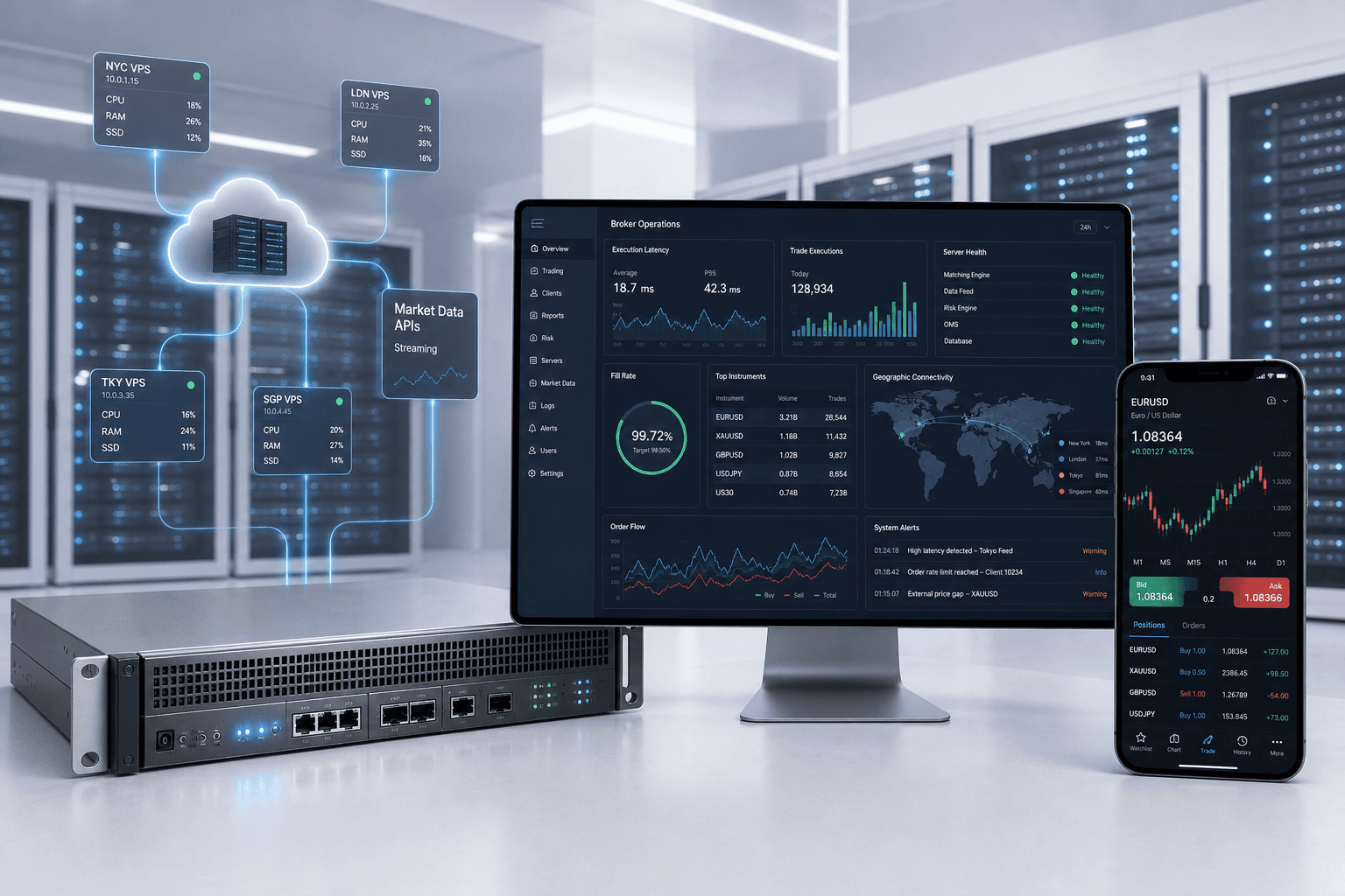 Broker Hosting and Mobile Apps - FxTrusts Solution Preview
